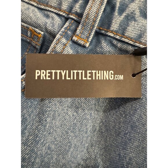 2/$30 NWT Size 6  PrettyLittleThing Medium Blue High-Waisted Mom Jeans - Picture 12 of 14